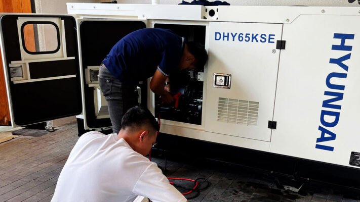 Lắp đặt máy phát điện 60kVA Hyundai DHY65KSE cho biệt thự ở Bình Dương