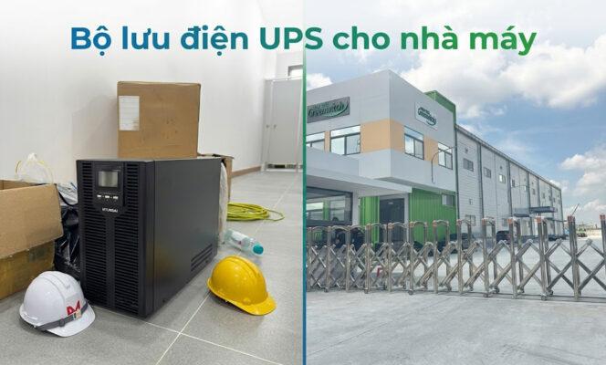 Lắp đặt bộ lưu điện Hyundai HD-5KS Cho nhà máy ở Long Hậu